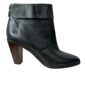 LUCKY BRAND Nycott Leather Booties in Black Women's Size 9